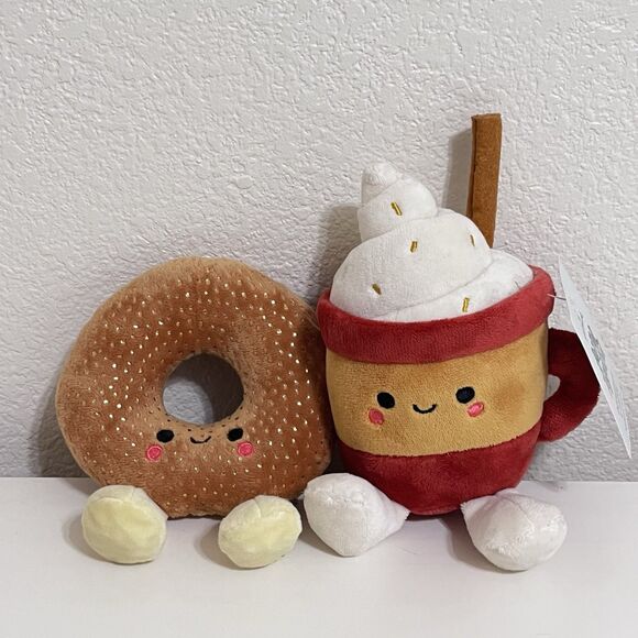 Hallmark Better Together Doughnut and Latte Magnetic Plush Pair Set w/ TAG - Picture 1 of 7